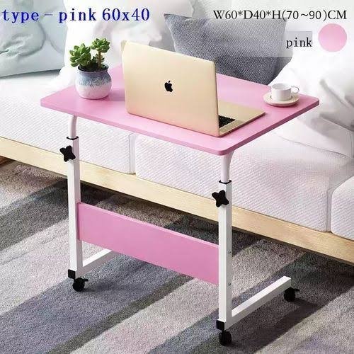 Portable Studying Desk Height Adjustable Bedside Laptop Table multicolor